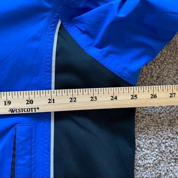 FOOTJOY FJ Dryjoys Lined Full Zip Golf Windbreaker Rain Jacket Mens M BlueBlack - Picture 4 of 5